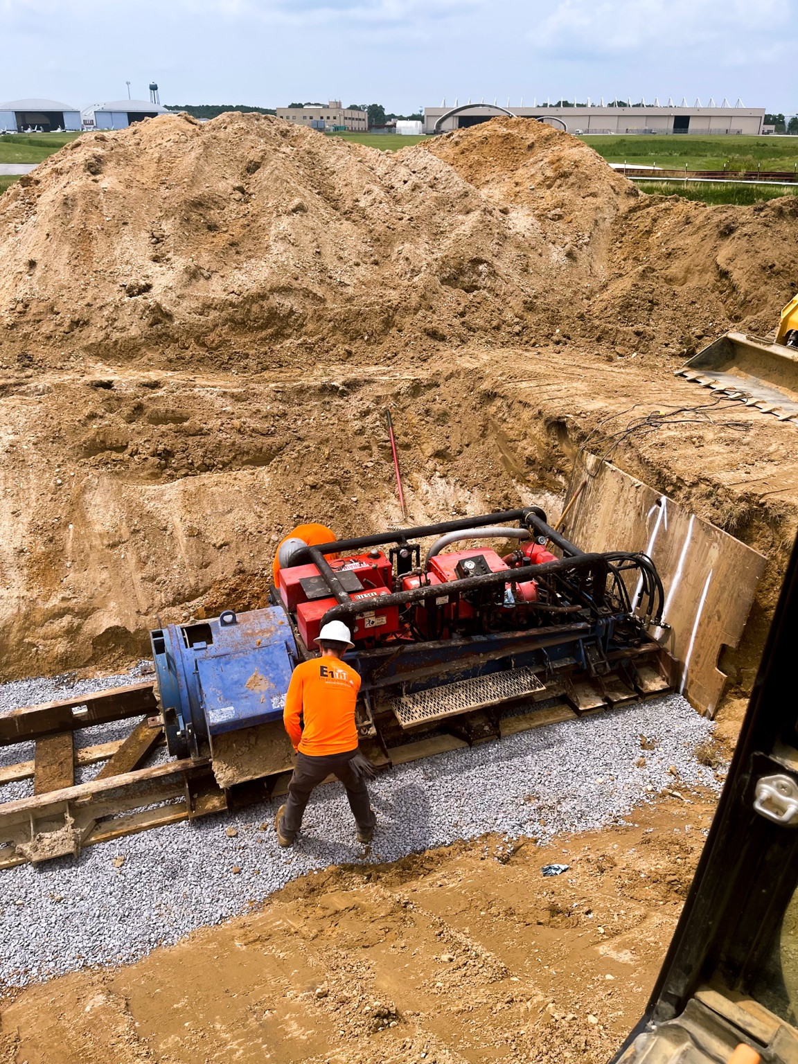 Pax River Naval Air Station boring machine setup